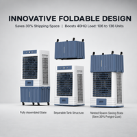 Refroidisseur d'air évaporatif industriel portable pour chantier de construction, réservoir d'eau 140L, 380W, OEM ODM CE CB, vente en gros
