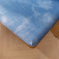 Ensembles de literie 100% polyester de luxe personnalisés 4 pièces drap-housse tissé Technique imprimé branche lune conceptions ensemble de draps de lit