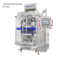 Machine automatique de remplissage de pâte de tomate, multivoies, beurre de cacahuètes, sauce chili, machine d'emballage de liquide ffs