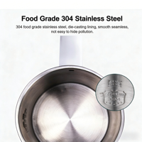 Bouilloire électrique sans fil en acier inoxydable 304 de 1,5 L, 1500 W, arrêt automatique, base rotative à 360°, usage domestique, hôtelier et commercial