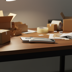 Cuchillo retráctil Vevor con cuchilla de repuesto plateada de cambio rápido para tareas de corte y embalaje en la oficina - Product Image 2