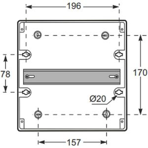 Rosio RS3908-T a parete con 8 moduli griy IP65 Din Bar Max 13A corrente 250V Max tensione materiale PC - Product Image 3