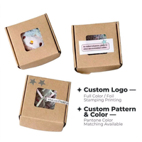 Cajas de Embalaje de Regalo Plegables Reciclables con Ventana de Papel Kraft Marrón Mini Reutilizables Personalizadas, Fábrica OEM