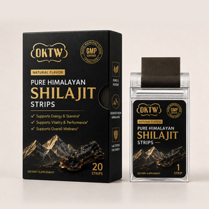 OKTW Pure Himalayan Shilajit Oral Strips Acide Fulvique Énergie Endurance Vitalité Soutien 20 Bandes Orales - Product Image 1