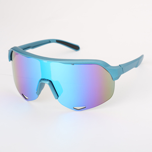 Men's Half Rim Shield Sports Sunglasses Mirror Lenses 100% UV Protection Outdoor Cycling Use - Product Image 4