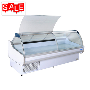 Cửa hàng bán thịt đường cong cửa kính Tủ đông thịt máy làm lạnh hiển thị tủ lạnh Máy làm lạnh để bán - Product Image 2