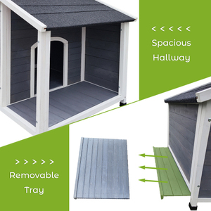 Caseta para Perros Gris, Resistente al Viento y la Lluvia, con Protección Solar y Aislamiento Térmico, Ideal para Refrescarse del Calor, Venta Caliente 2026, Envío desde Almacén en EE. UU. - Product Image 5