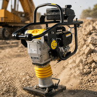 مدك اهتزازي NEWLAND RM60 لضغط التربة في أساسات الطرق وملء الخنادق ومواقع البناء بقوة ضغط 9.8 كيلو نيوتن