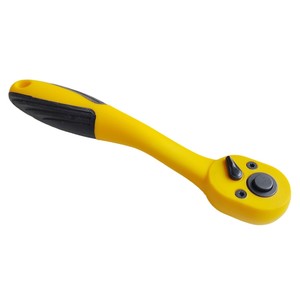Lixin 1/4 Inch Vanadium Alloy Steel Ratchet Wrench 72 Tooth Curved Shank Yellow Black Auto Repair Tool - Product Image 5