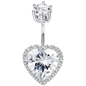 Anello <span class=keywords><strong>in</strong></span> <span class=keywords><strong>argento</strong></span> sterling 925 con cuore d'amore, anello con <span class=keywords><strong>piercing</strong></span> all'<span class=keywords><strong>ombelico</strong></span> placcato <span class=keywords><strong>in</strong></span> rodio <span class=keywords><strong>per</strong></span> gioielli da <span class=keywords><strong>piercing</strong></span> <span class=keywords><strong>per</strong></span> il corpo delle donne - Product Image 2