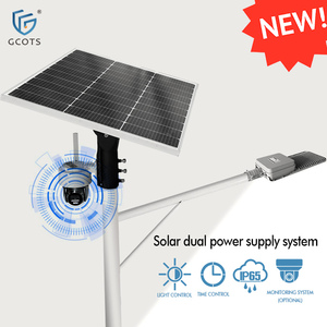 <b>Solar</b> Dual-Power <b>System</b> Waterproof LED Street <b>Light</b> 6000K Temperature Can Be Equipped With Camera for Area Security Monitoring - Product Image 1