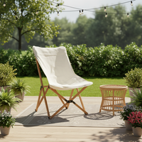 Chaise pliante légère, moderne, portable, en bois massif, durable, pour extérieur, villa, cour, parc