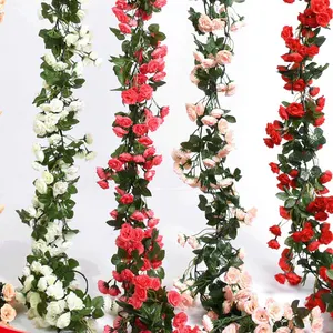 2.3 metre uzunluk Rosas artiartiales toptan fiyat gerçek dokunmatik yapay çiçek yapay gül çiçek düğün dekor için
