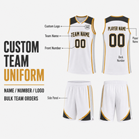 Seragam Basket Remaja Kustom, Set Jersey Tanpa Lengan Berbahan Mesh Bernapas dengan Kerah V dan Celana Pendek untuk Turnamen Bola Basket Sekolah