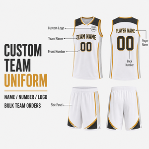 Uniforme de basket-ball personnalisé pour les jeunes, ensemble de maillot sans manches en maille respirante à col en V et short pour les tournois scolaires de basket-ball - Product Image 6
