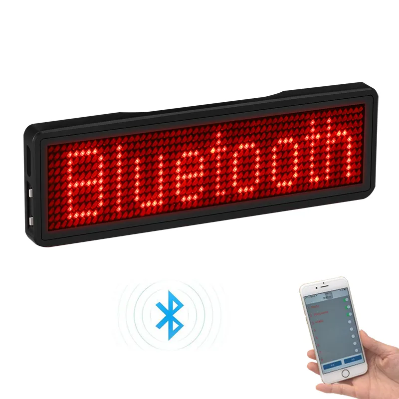 Bluetooth перезарядки программируемый пользовательский Pin цифровой светодиодный значок