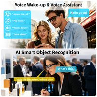 Lunettes Intelligentes Légères et Élégantes avec Caméra, Assistant IA Contextuel, Audio Open-Ear, Wi-Fi, Photo et Vidéo 720P, 7h d'Autonomie Audio Continue