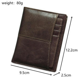 AndoBag Genuine Cow Leather <b>Wallet</b> for Men Vintage Short <b>Wallets</b> Waxed Cowhide Card Holder Man Purse - Product Image 3