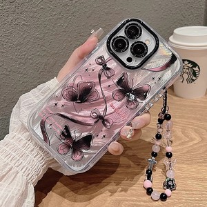 Custodia per cellulare Camlet TPU <span class=keywords><strong>trasparente</strong></span> con stampa a farfalla per <span class=keywords><strong>iPhone</strong></span> 17 Air 16 Pro Max 15 14 Plus, <span class=keywords><strong>cover</strong></span> posteriore con fiocco - Product Image 2