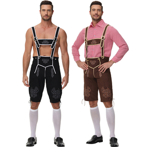 Nuevo Conjunto de Camisa de Manga Larga a Cuadros con Relieve de Poliéster, Disfraz <span class=keywords><strong>COS</strong></span>, Uniformes para Restaurante y Bar de Oktoberfest, Pantalones Casuales para Hombre - Product Image 1