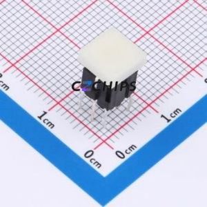 TSL06131-100B330BE-1B01-004F Tactile Switch Through hole-7P,6x6mm Switch Single Pole Single Throw Rectangle Button 1.8N 6mm - Product Image 1