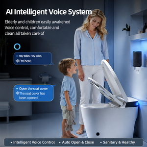 Inodoro Inteligente Electrónico de Alta Gama con Sanitización UVC, Secador de Aire Caliente y Bidé Inteligente <span class=keywords><strong>para</strong></span> Renovación de Baños en Resorts - Product Image 5