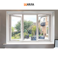 Fenêtres en PVC pour l'intérieur des maisons, fenêtres en vinyle plastique à battants, design moderne, fenêtres à battants en PVC à double vitrage