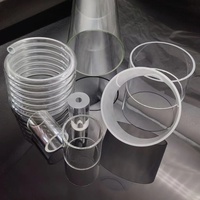 Tube en verre de quartz transparent de grand diamètre, tube de visualisation en verre borosilicaté