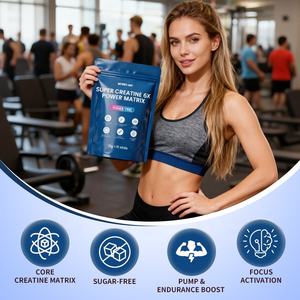אבקת קריאטין מונוהידראט 6x סופר של ACORN Sports Nutrition למבוגרים, 2500 מ\\\"ג, להתאוששות לאחר אימון, צמיחת שרירים, ללא סוכר, אנרגיה - Product Image 5