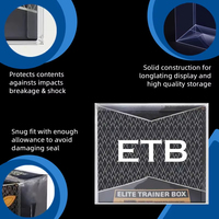 Étuis de protection en plastique résistant aux UV pour Elite Trainer Box PVC 360 °   Boîte de rangement pour cartes durable, anti-rayures, anti-poussière et transparente