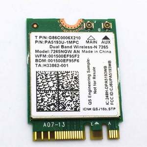 Pour carte sans fil double bande 2.4G/5G-N-7265 <span class=keywords><strong>7265NGW</strong></span> an NGFF Wifi + Ble 4.0 300M - Product Image 1