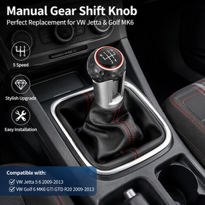 Ручка переключения передач из искусственной кожи для Volkswagen Jetta <span class=keywords><strong>5</strong></span> 6 GOLF 6 VI MK5 MK6 GTI GTD R20 HandBall - Product Image 1