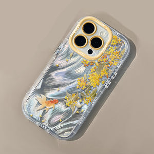 <span class=keywords><strong>Coque</strong></span> de téléphone portable en TPU PC avec impression de fleurs dorées, anti-chute, effet miroir, pour <span class=keywords><strong>iPhone</strong></span> Xs Max 11 <span class=keywords><strong>12</strong></span> 13 14 15 16 17 Air - Product Image 3