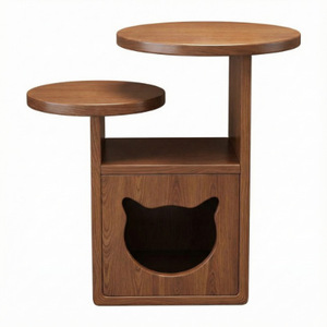 Многофункциональный прикроватный столик-лежанка для кошек: дышащий, водонепроницаемый, теплый, всесезонный, с функцией хранения и мини-дивана - Product Image 5