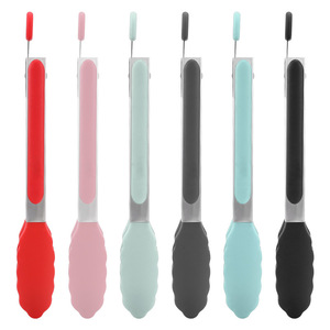 Plump Stainless Steel Silicone Tongs Heat Resistance For Grilling Steak Fish Bread Hot Pot Pasta BBQ Tools - Product Image 5