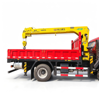 Moteur à engrenages de pompe de grue montée sur camion fiable avec roulement pour levage lourd en construction (élévateur de 18,3 m, 7 tonnes, flèche à 5 sections)