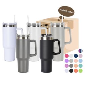 Vaso Térmico de Viaje H1.0 con Logotipo Personalizado, Colorido, de 40 oz, con Asa Recubierta en Polvo de Múltiples Colores, Aislado al Vacío - Product Image 4