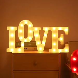 Directamente de fábrica, venta al por mayor, lámpara de noche LED, 26 letras del alfabeto, luz de marquesina para decoración interior e iluminación para fiestas de bodas - Product Image 5