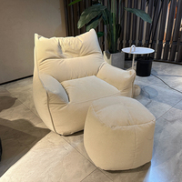 Chaises de salon modernes pour le salon, ensemble de meubles rembourrés, fauteuil de luxe inclinable, pouf simple de loisirs en tissu, canapés, fauteuil pour la maison