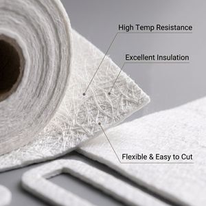 <span class=keywords><strong>Rouleau</strong></span> <span class=keywords><strong>de</strong></span> papier en fibre céramique en gros, papier d'isolation thermique ignifuge haute température pour équipement thermique industriel - Product Image 2
