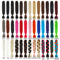 Extensions de cheveux tressés Jumbo sûres, 165g, 41 pouces, trame simple, fibre ignifuge basse température pour le coiffage des femmes noires