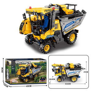 OEM Ingénierie DIY <span class=keywords><strong>Jouet</strong></span> en plastique Machine à récolter le raisin Blocs de construction éducatifs Équipement mécanique pour enfants Cadeau - Product Image 3