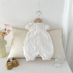 Tutina Estiva a Maniche Corte per Neonata, Abbigliamento Casual per il Centenario del Bambino - Product Image 2