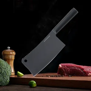 KITCHENCARE Factory Price Metal Chopping Knife Professional Stainless Steel Black Kitchen Knife Cleaver