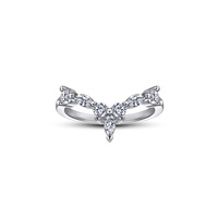 Ensemble de bagues empilables en argent S925 avec zircone marquise, ton platine, pierre principale 2 carats, pour femme, bague de fiançailles et de mariage