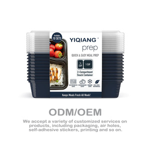 Hộp cơm trưa nhựa dùng một lần 2 ngăn giá nhà máy Yiqiang - Product Image 2