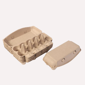 จานใส่ไข่ไก่กล่องกระดาษธรรมชาติสีน้ำตาลวัสดุรีไซเคิลกล่องแข็งที่ใส่ไข่ไก่แบบออกแบบได้ตามที่ต้องการ - Product Image 3