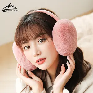 GOLOVEJOY DEZ22 उच्च गुणवत्ता ठंड सर्दियों दिल से कान Muffs कस्टम फैशनेबल ऊन कान गरम कानों को छिपानेवाले हिस्सा - Product Image 1