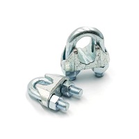 Vente en gros d'usine : Collier de serrage pour câble en acier malléable de type américain, à boulon en U, plaqué zinc, antidérapant, pour rigging américain