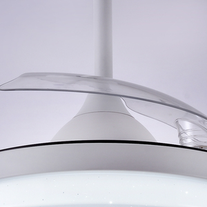 Ventilateur de plafond rétractable moderne BaoShan 36/42 pouces avec télécommande, lumière LED, garantie de 2 ans, métal+PC, durée de vie de 10 ans, DS0051-36 C - Product Image 3